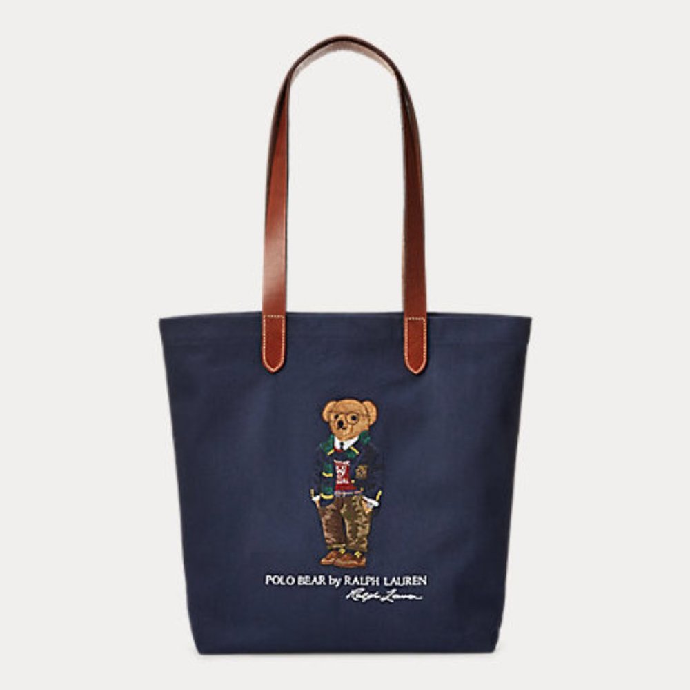 NWT RALPH LAUREN EMBROIDERED POLO BEAR 100% RAW LE